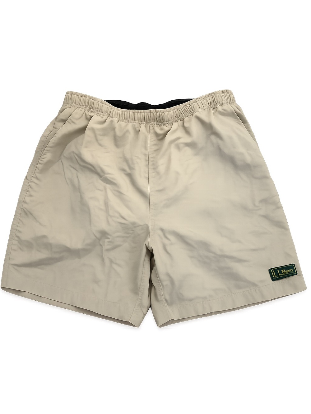 L.L. Bean Men's Khaki Elastic-Waist Athletic Shorts